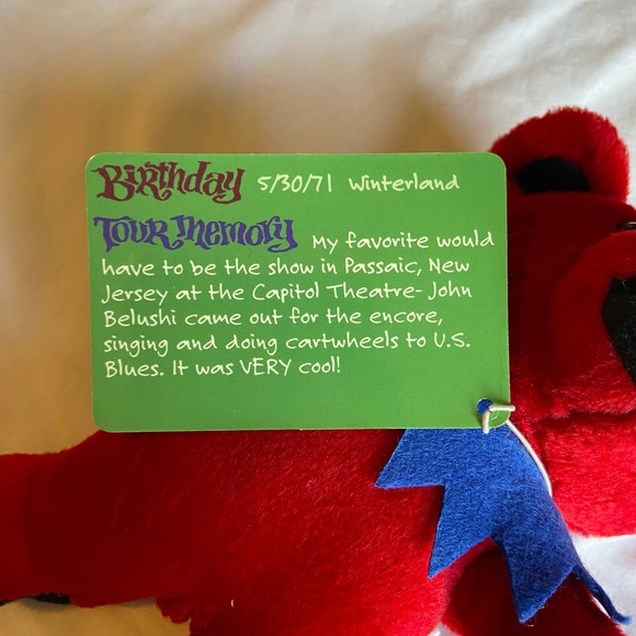 Grateful Dead Bertha Bear Bean Liquid Blue Collectibles Vintage Rtd NewOld Stock - Picture 4 of 9